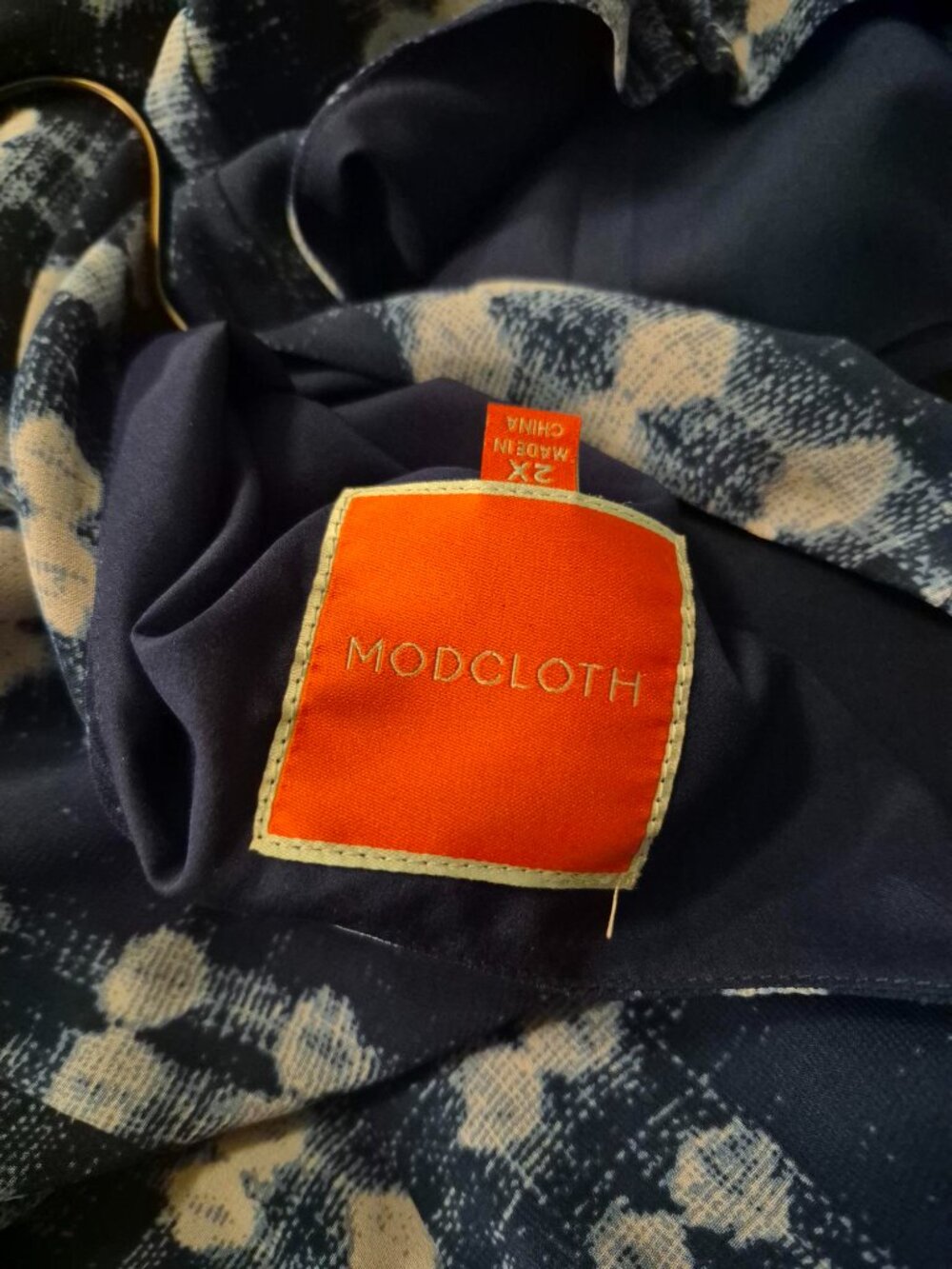 Modcloth Blue and White Tie-Dye Sleeveless Sundress - Picture 4 of 6